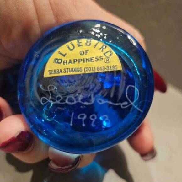 Signed Bluebird of Happiness Leo Ward 2.5" - Picture 6 of 6